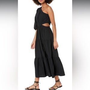 Elegant Black One-Shoulder Dress, SM , EUC , black
